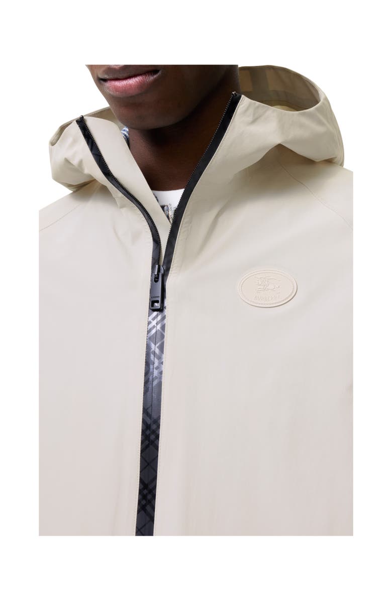 Burberry Nylon Clapton Hooded Jacket, Alternate, color, Moon Grey