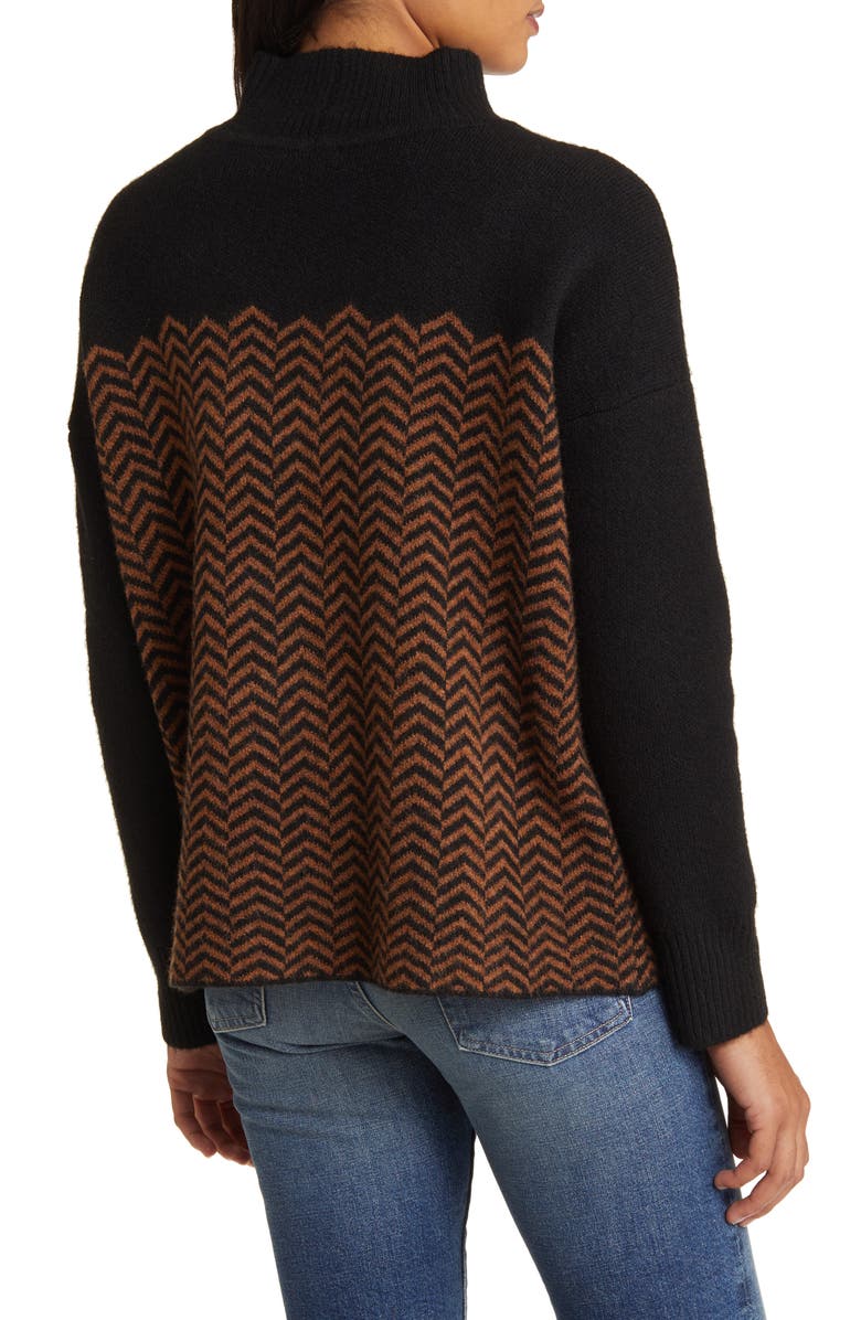 Hatley Herringbone Mock Neck Sweater, Alternate, color,