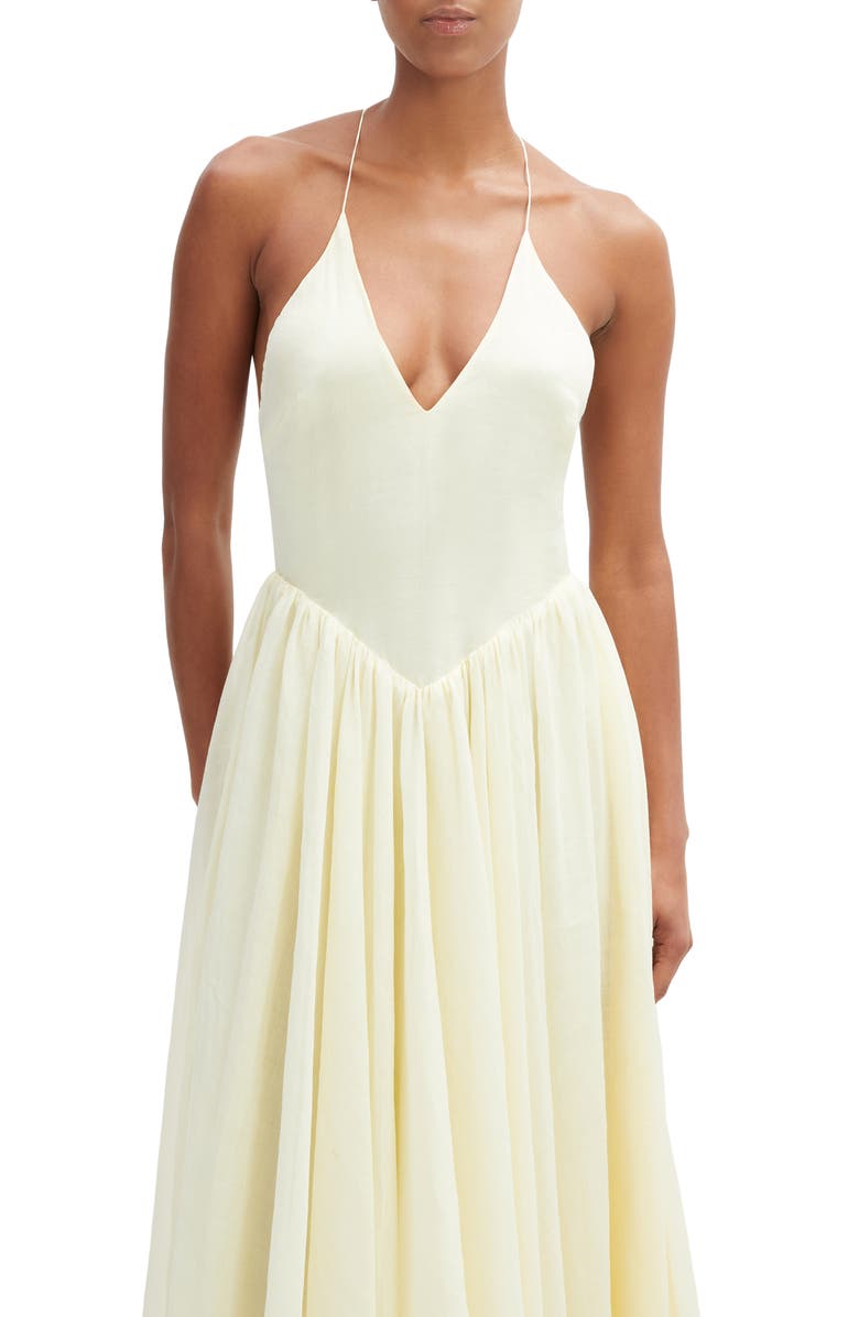 Bardot Arletha Halter Maxi Dress, Alternate, color, Canary Yellow