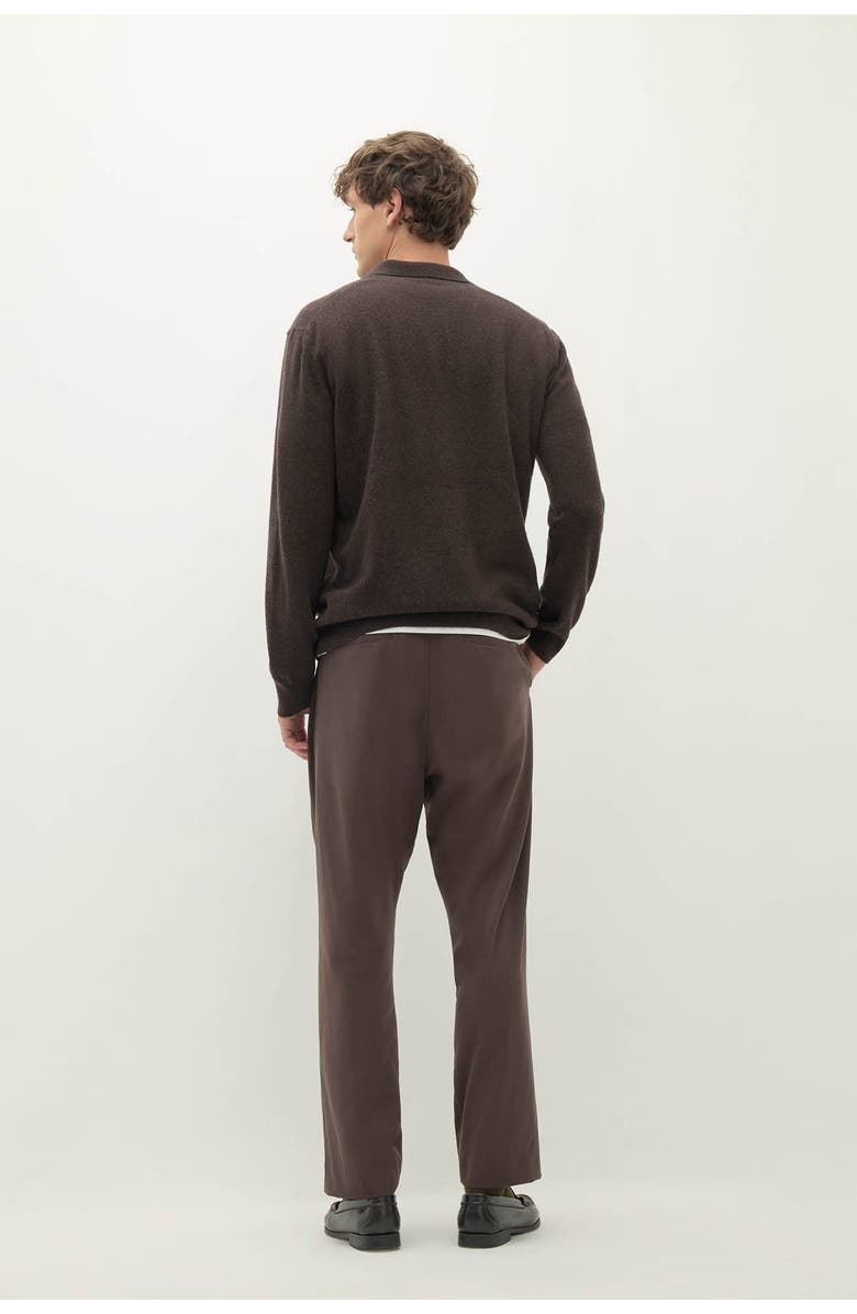NAKED CASHMERE Alessandro Cashmere Polo, Alternate, color, Cocoa