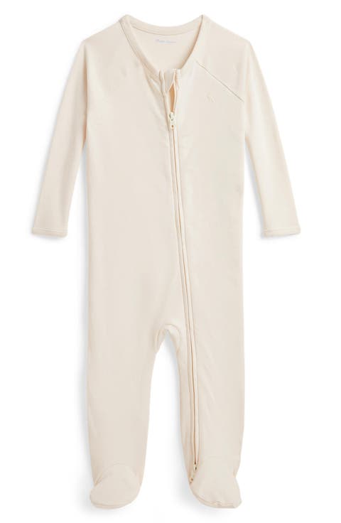 Kids' Cotton Interlock Zip Footie
