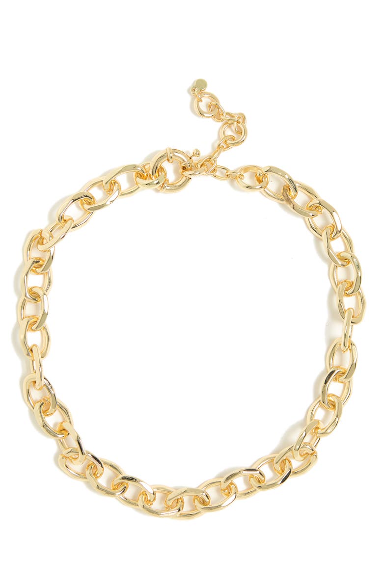 BaubleBar Thick Link Chain Necklace, Main, color,