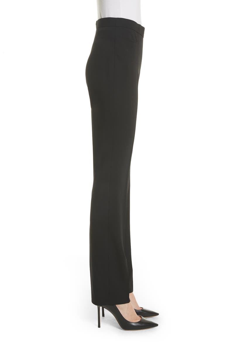 Francoise Wool Straight Leg Pants, Alternate, color, BLACK