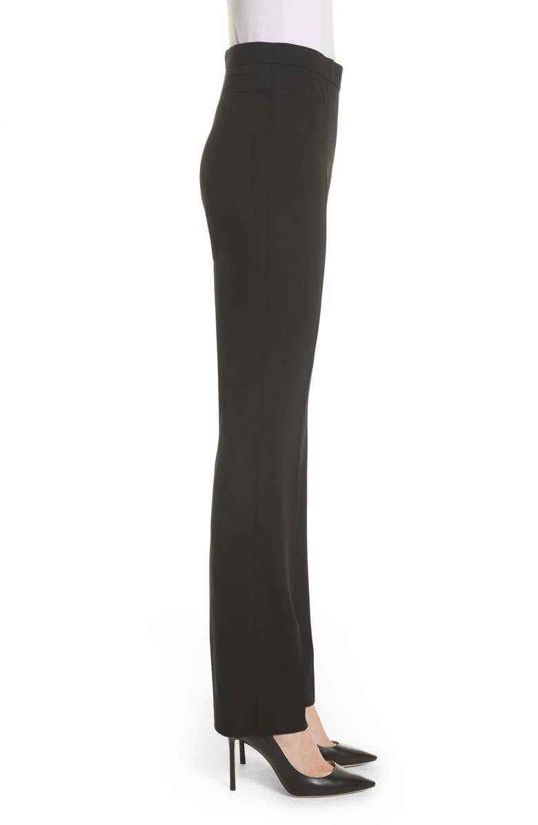 Akris punto Francoise Wool Straight Leg Pants, Alternate, color, Black
