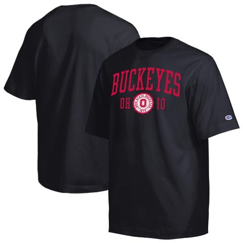 Men's Champion Black Ohio State Buckeyes Established Tradition Heavyweight T-Shirt