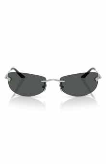 Versace 60mm Rectangular Sunglasses