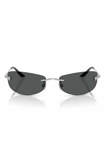 Versace 60mm Rectangular Sunglasses