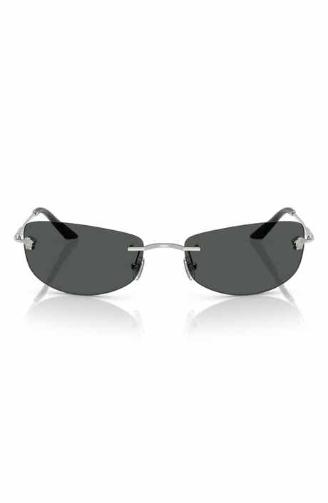 Versace 60mm Rectangular Sunglasses