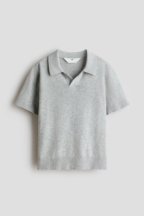 Fine-knit cotton polo shirt