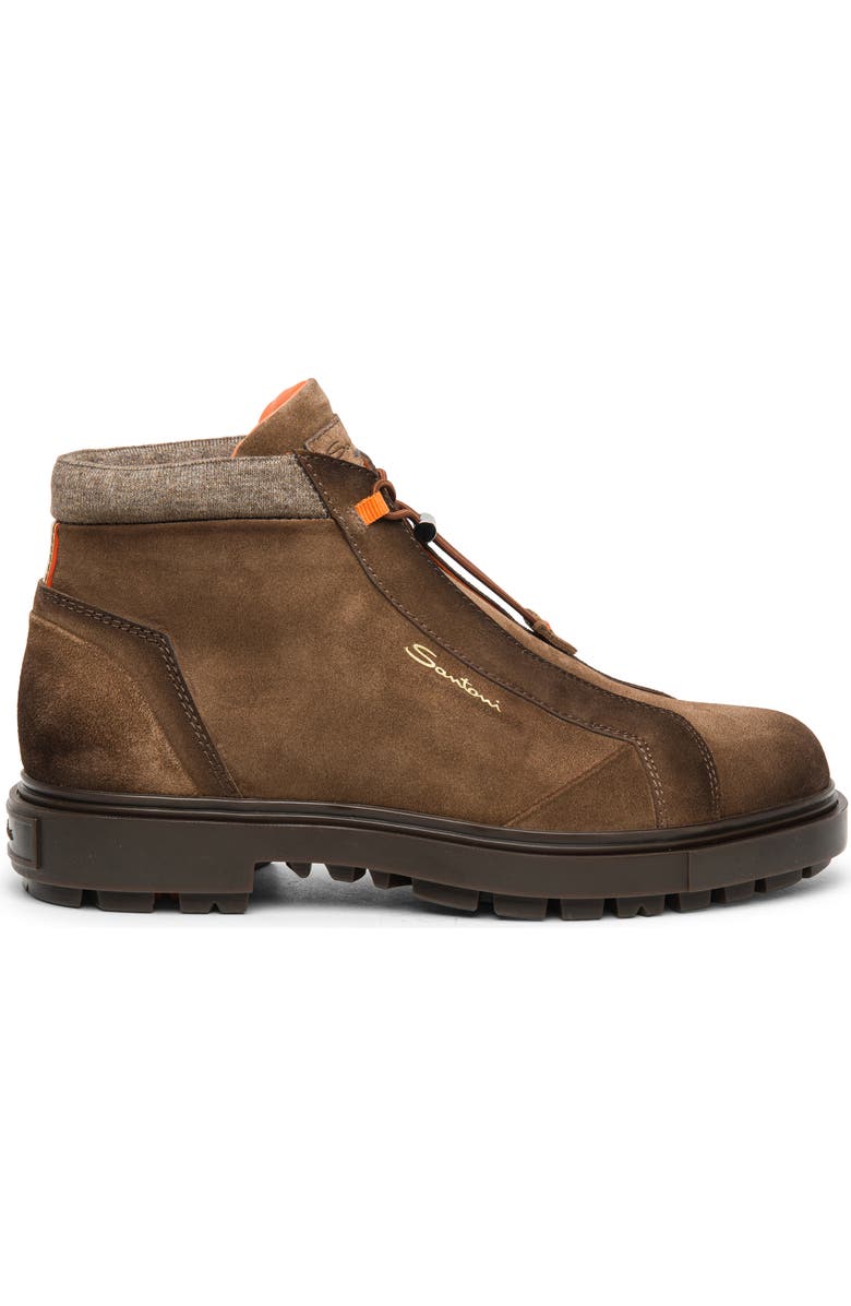 Santoni Lug Sole Boot, Alternate, color, Brown