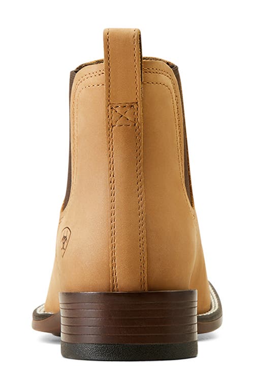 Ariat Booker Ultra Square Toe Western Chelsea Boot In Brown
