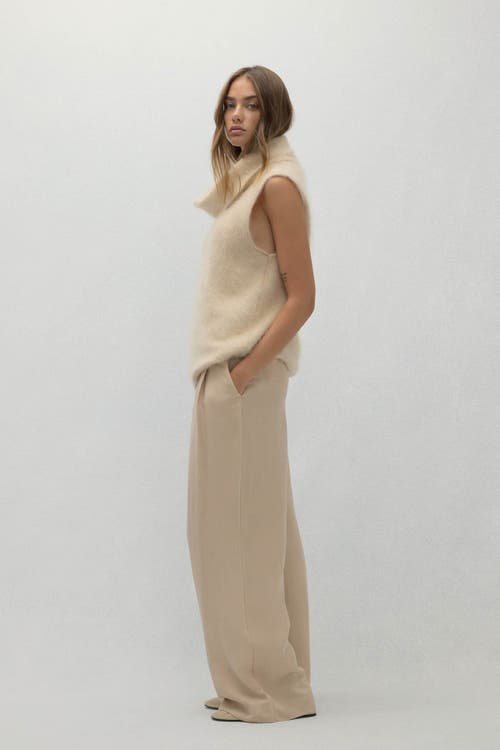 Naked Cashmere Chiara Sleeveless Turtleneck Sweater In Brown
