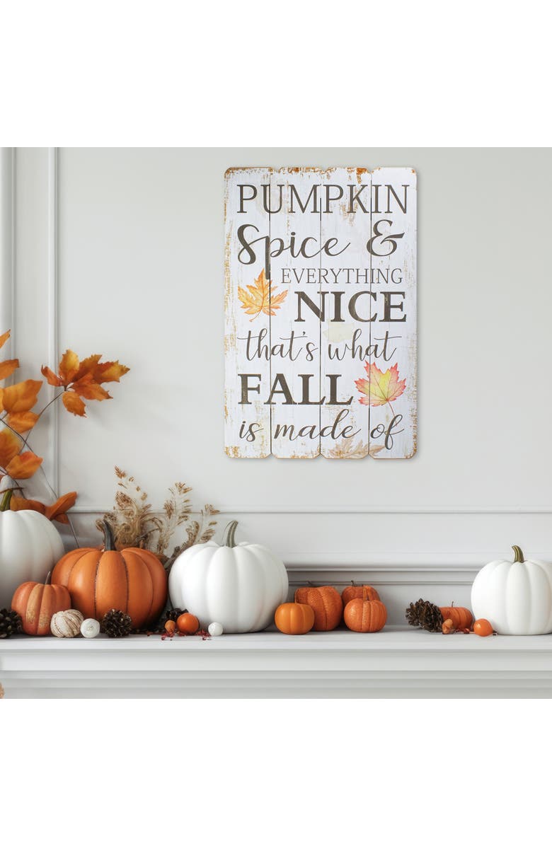 Northlight Pumpkin Spice Everything Nice Fall Wooden Wall Sign - 23.5", Alternate, color, 