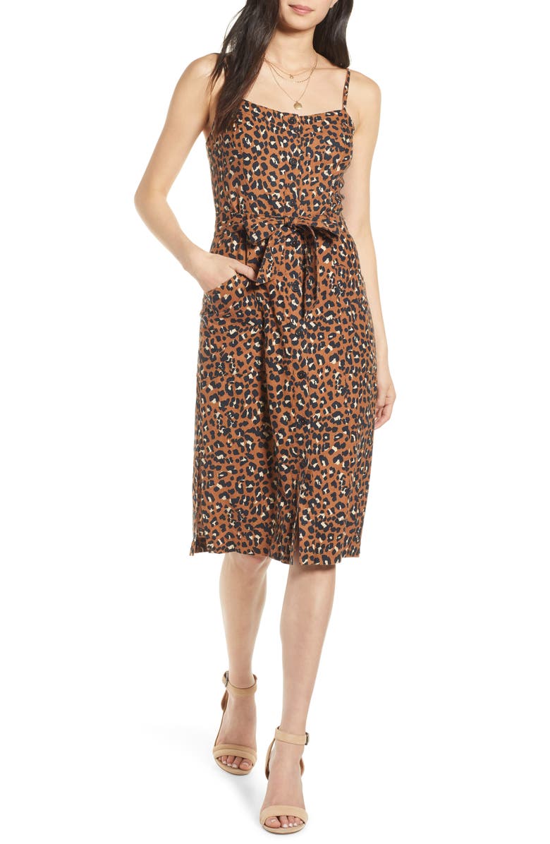 Rails Evie Sleeveless Tie Waist Dress, Main, color,