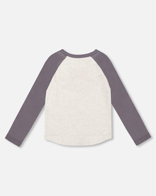Deux Par Deux Raglan Sleeve Organic Cotton Jersey Tee In Multi