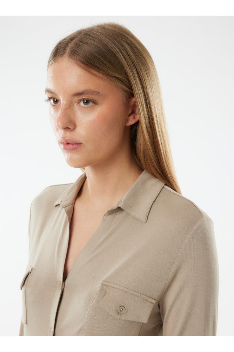Soft Touch Long Sleeve Pocket Shirt, Alternate, color, DESERT