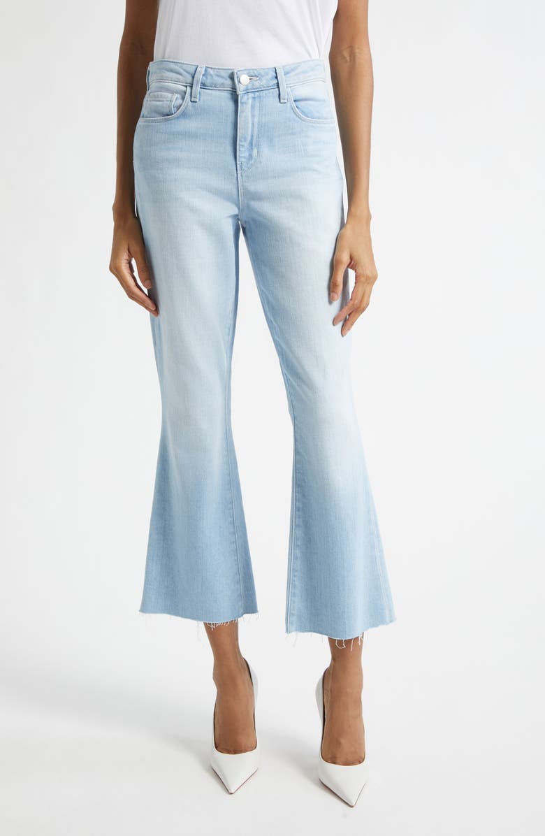 L'AGENCE Kendra High Waist Crop Flare Jeans, Main, color, Bayridge