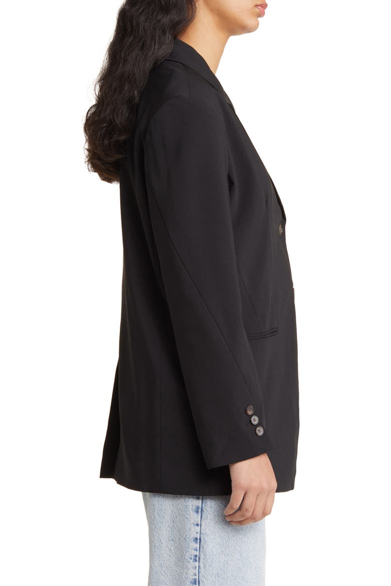 Oversize Notch Lapel Blazer, Alternate, color, BLACK