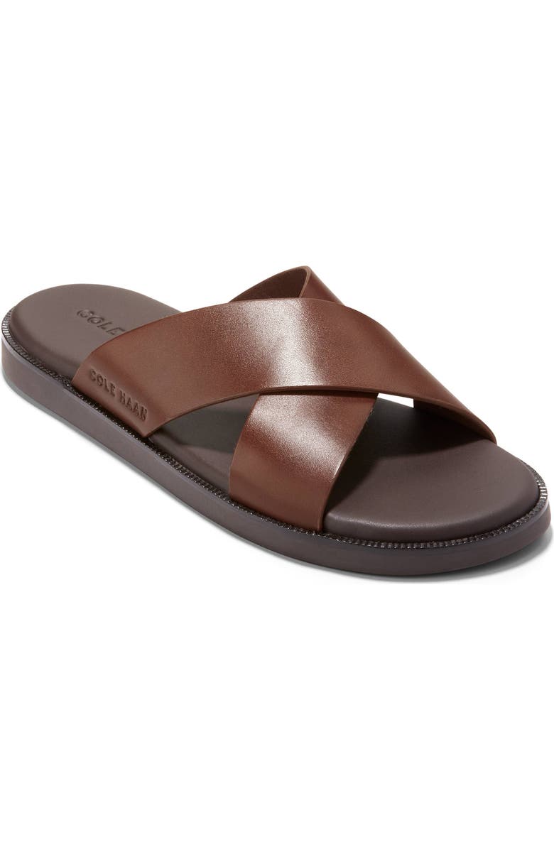 Cole Haan Nantucket Cross Strap Sandal, Main, color, Woodbury / Java