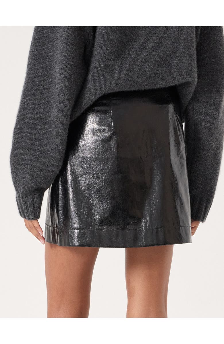Hush Crackle Patent Mini Skirt, Alternate, color, Black