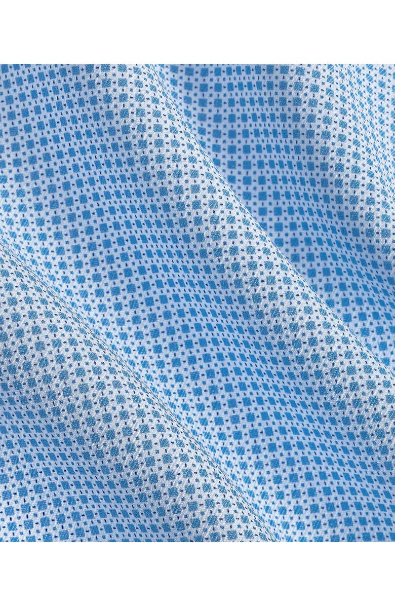 David Donahue Regular Fit Microprint Cotton Dress Shirt, Alternate, color, Blue