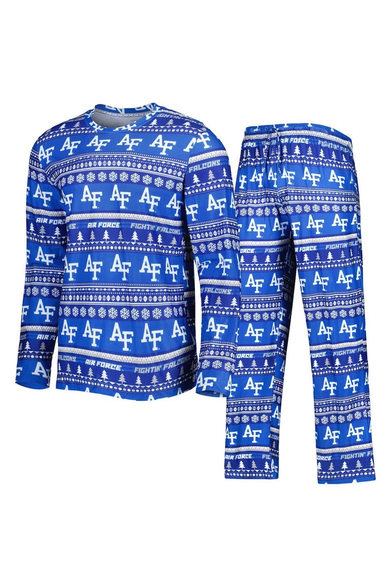 Men's Concepts Sport Royal Air Force Falcons Swivel Long Sleeve T-Shirt & Pants Sleep Set, Main, color, Royal
