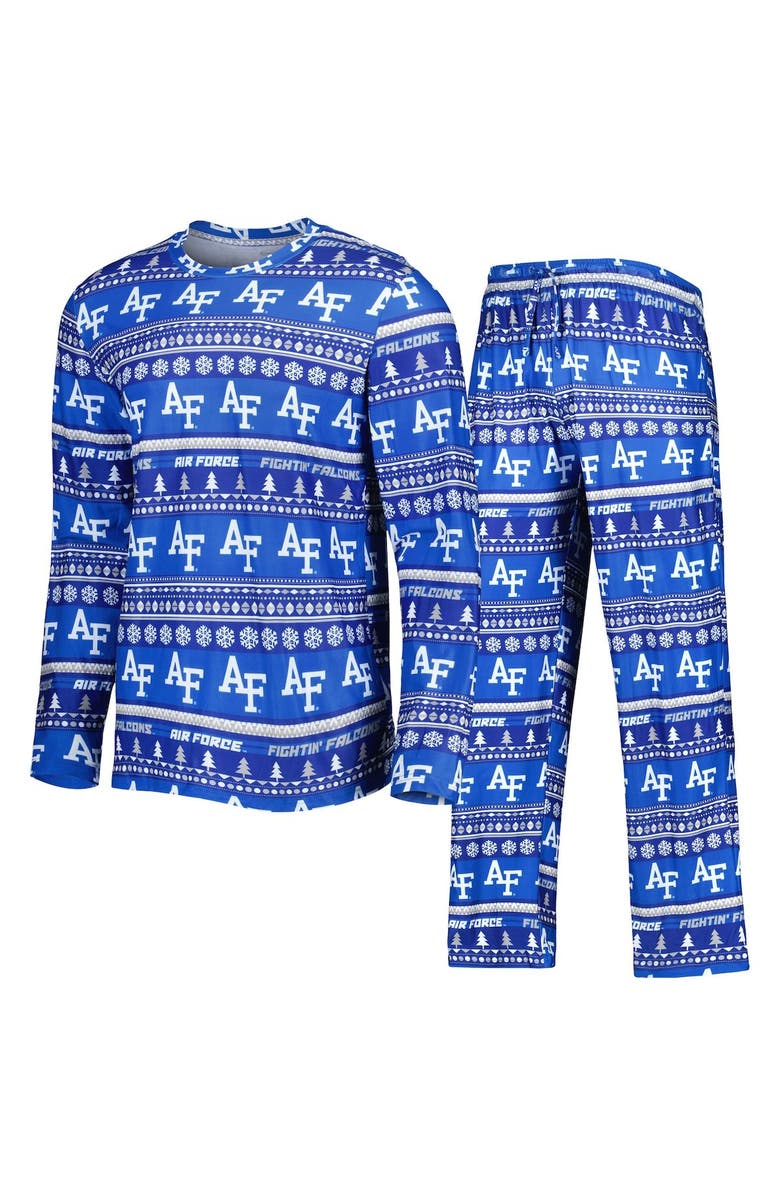 CONCEPTS SPORT Men's Concepts Sport Royal Air Force Falcons Swivel Long Sleeve T-Shirt & Pants Sleep Set, Main, color, Royal