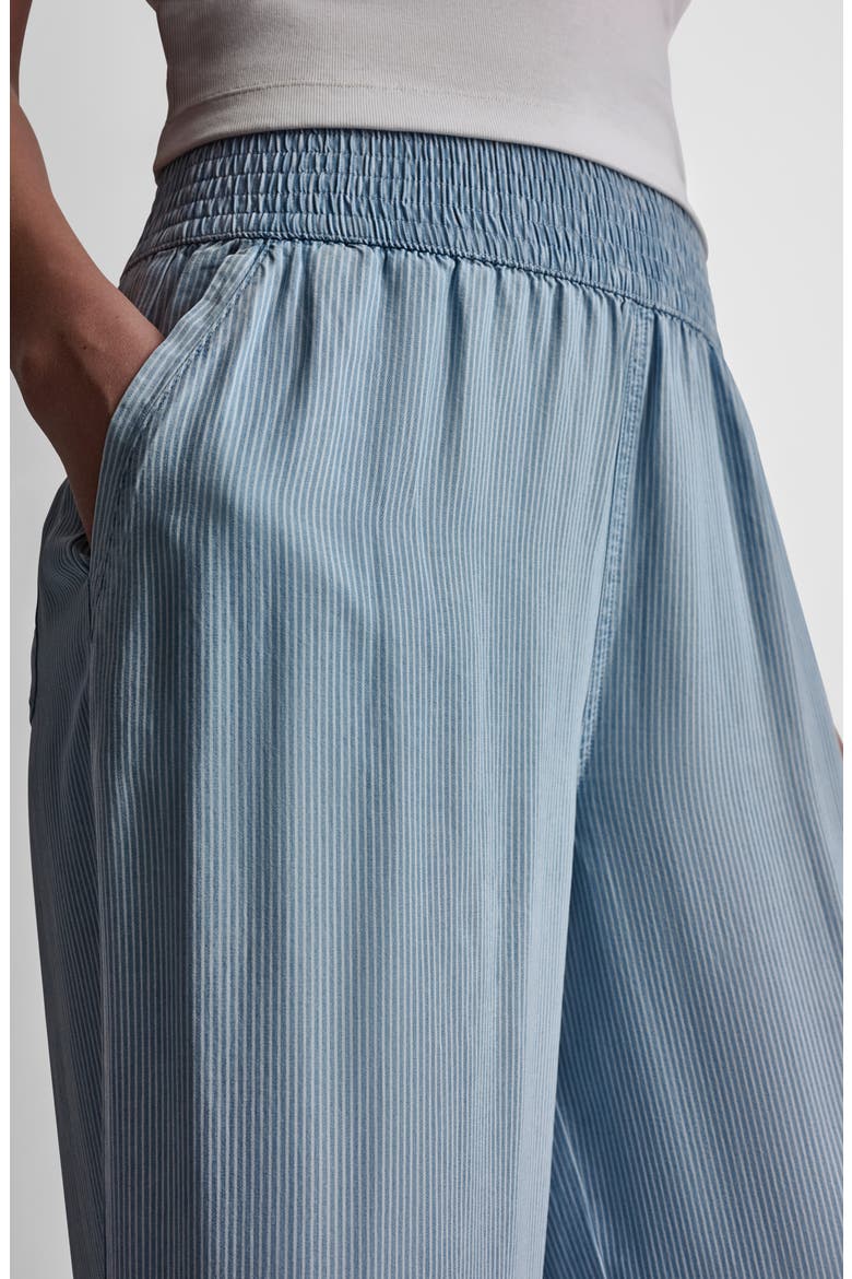 High Rise Tencel® Lyocell Wide Leg Pants, Alternate, color, CHAMBRAY STRIPE