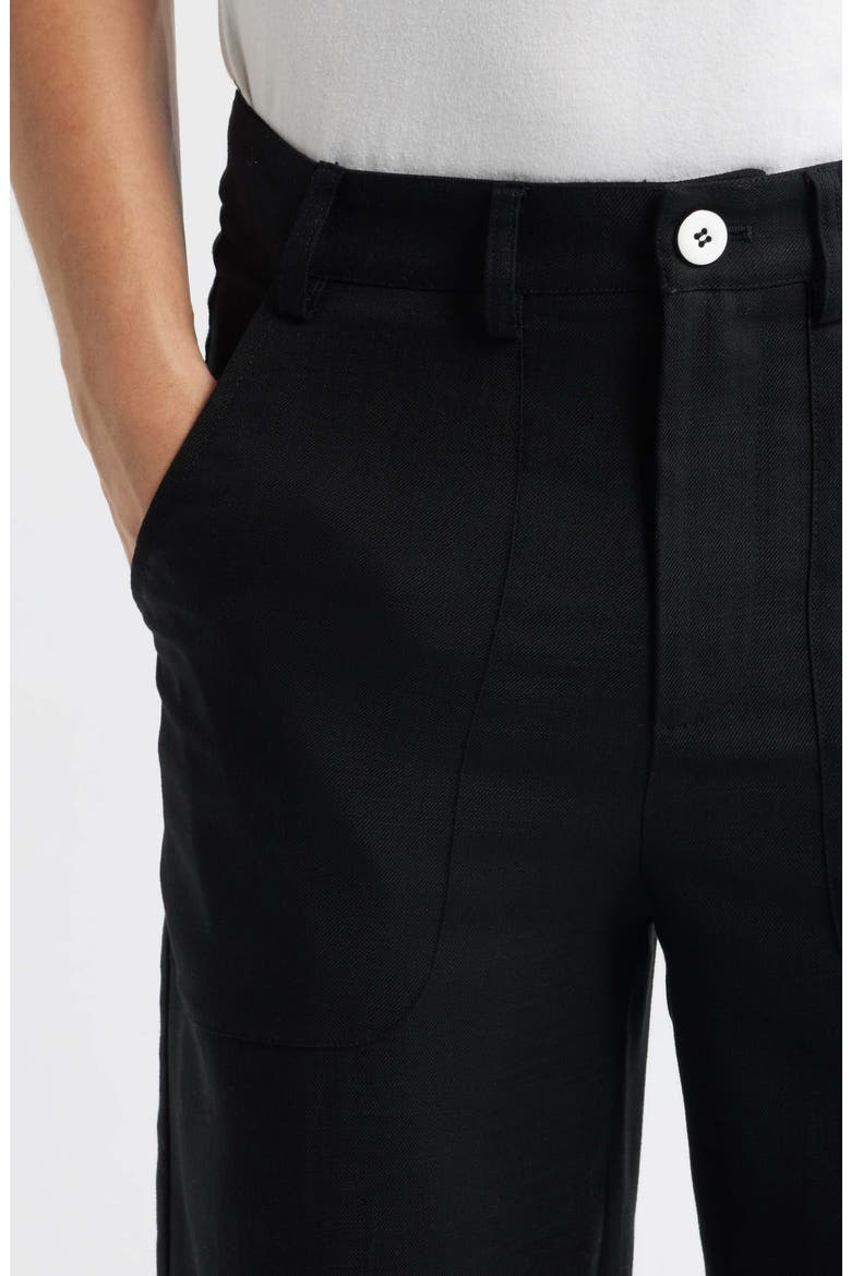 Elliot Relaxed Fit Wide Leg Pants, Alternate, color, BLACK