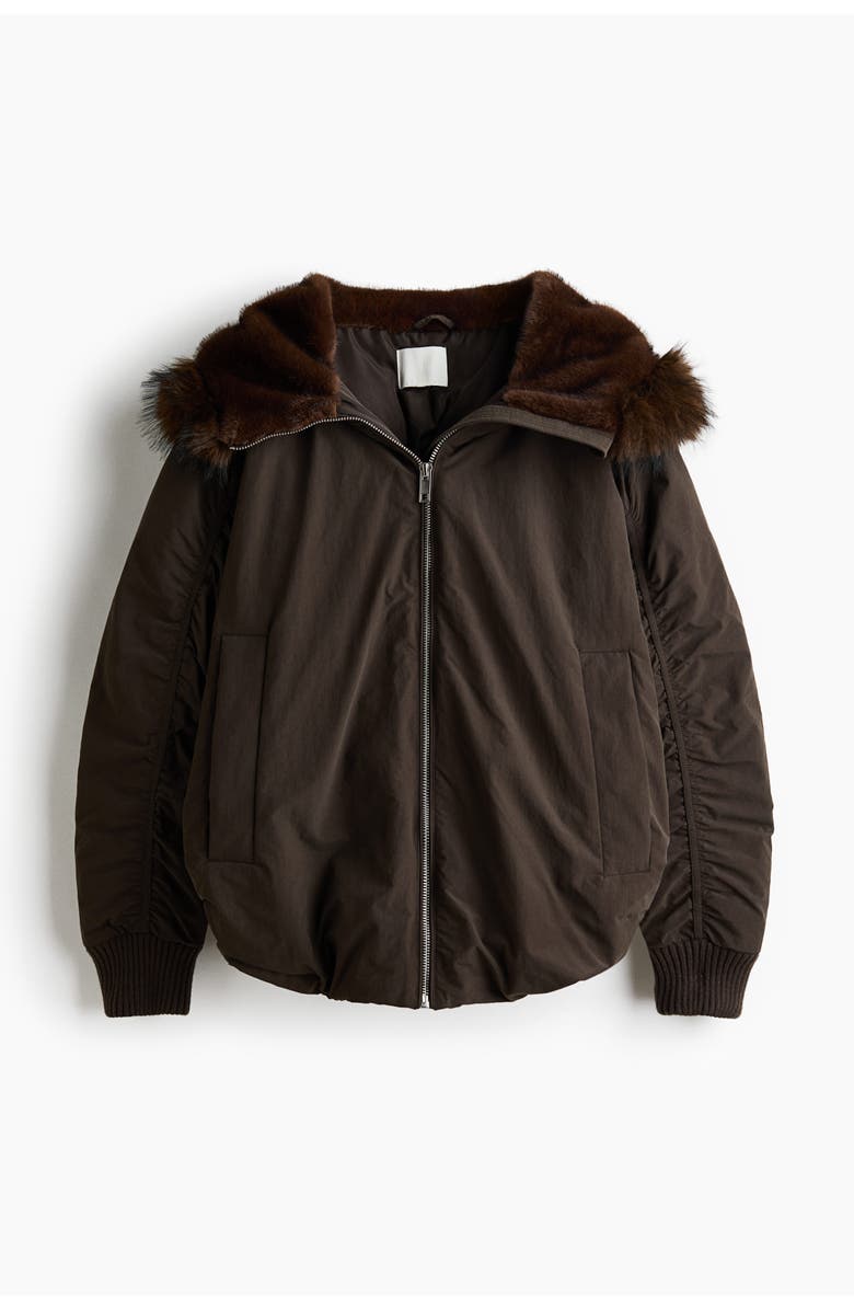 H&M Padded Jacket, Main, color, Dark Brown