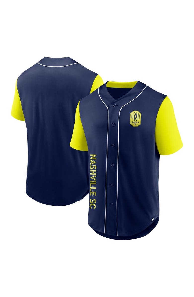 FANATICS Men's Fanatics Navy Nashville SC Balance Fashion Baseball Jersey, Main, color, Navy
