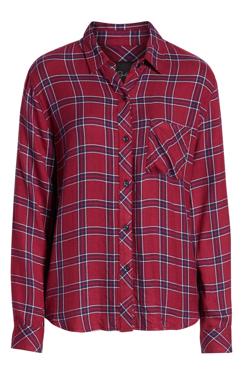 Rails Hunter Plaid Shirt, Alternate, color, Merlot Navy