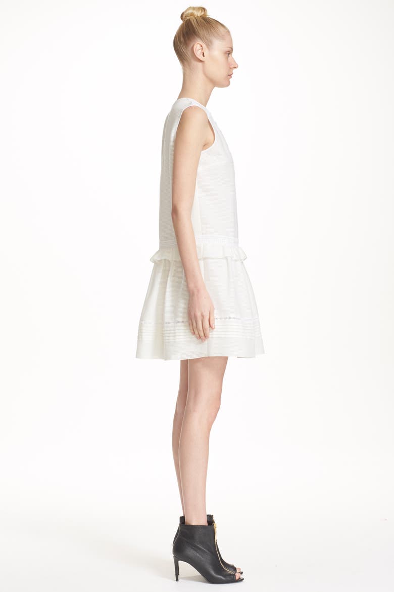 Nanette Sleeveless Drop Waist Dress, Alternate, color, WHITE