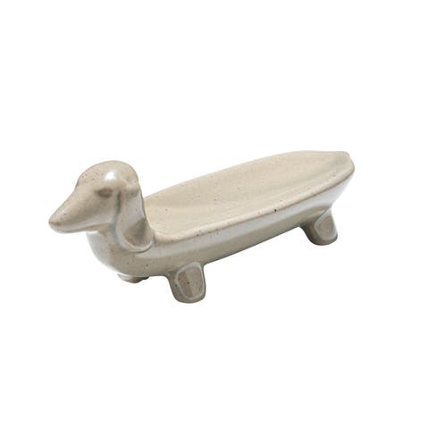 Grey Ceramic Dog Dish