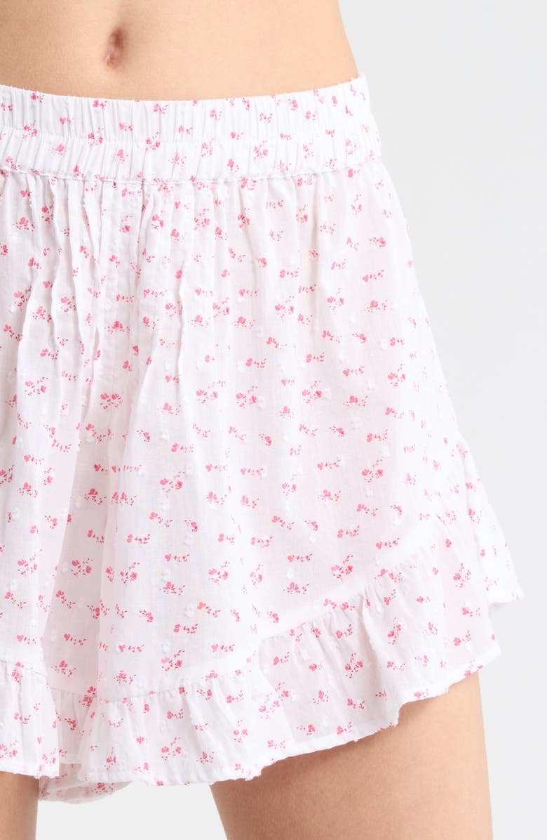 Papinelle Swiss Dot Short Pajamas, Alternate, color, Pink Lemonade Ditsy