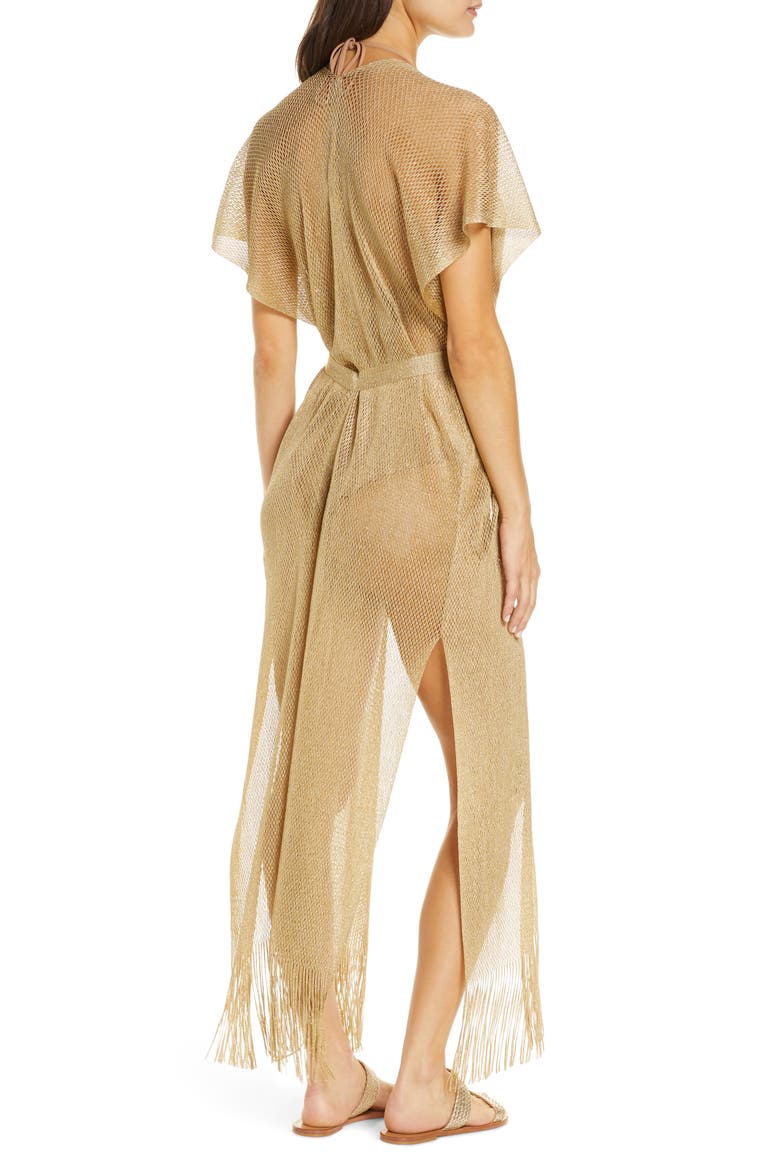 GOLDEN QUEEN FRINGE CAFTAN, Alternate, color, GOLD RUSH
