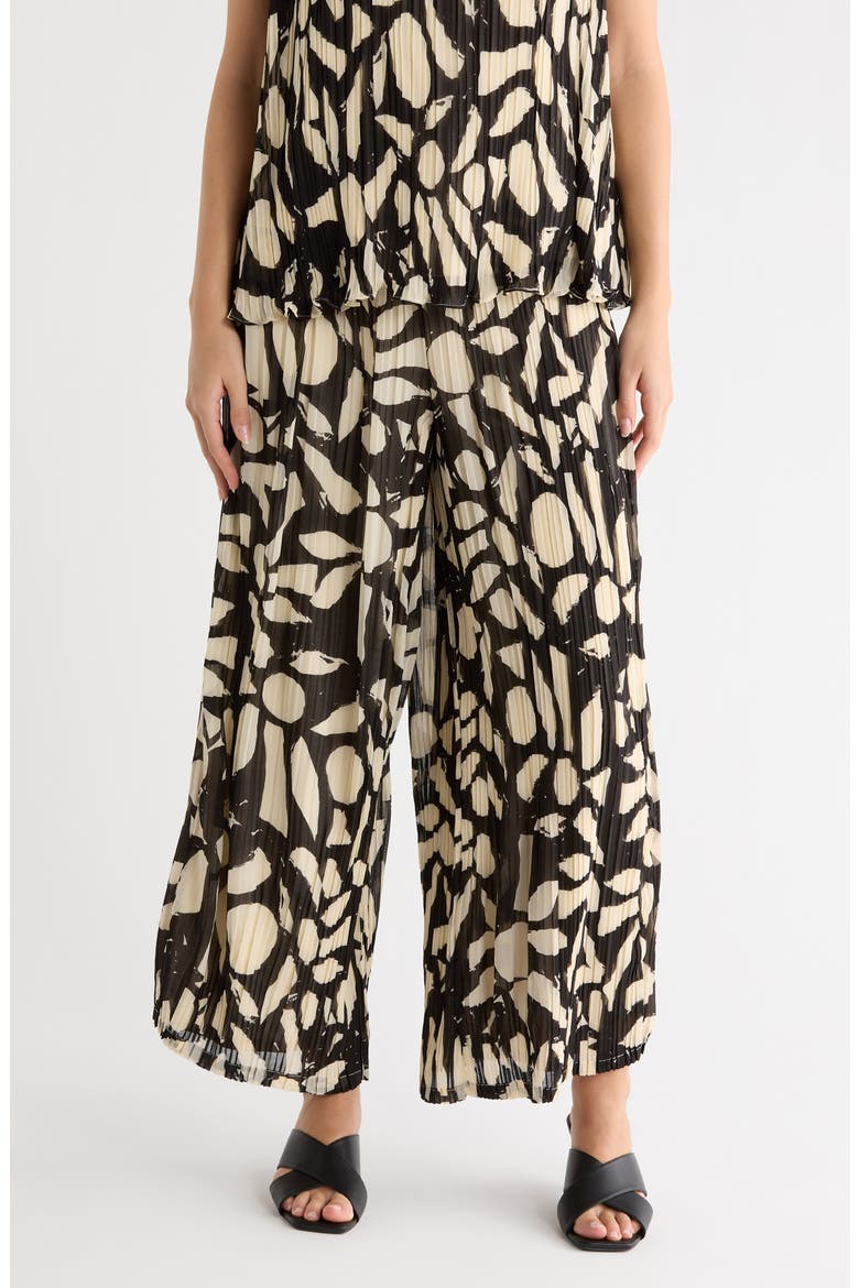 Plissé Pants, Main, color, BLACK OVERSIZED FLORAL