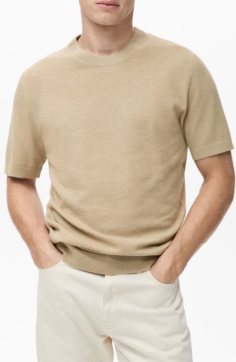 Fine Knit Short Sleeve Sweater
