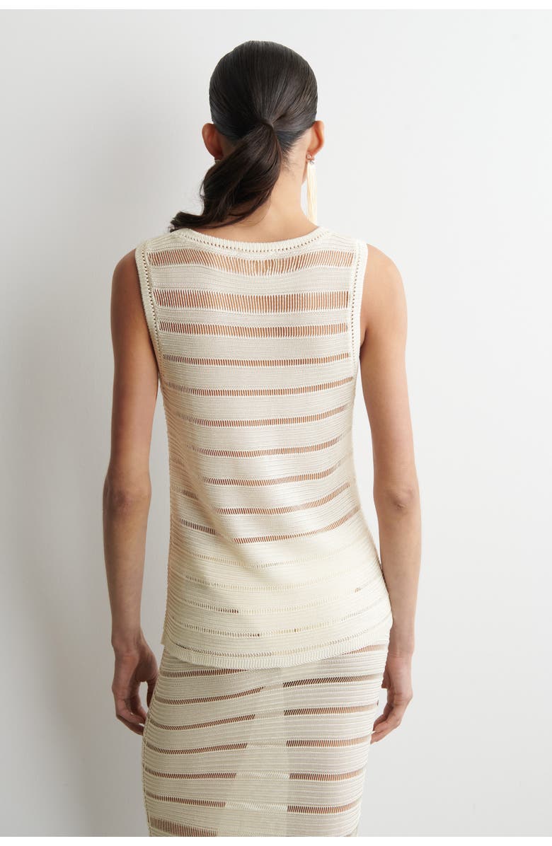 COS Ladder-stitch Knitted Top, Alternate, color, Cream
