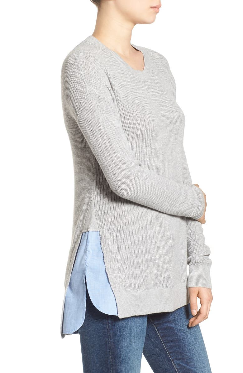 Treasure & Bond Treasure&Bond Layered Split Hem Sweater, Alternate, color,