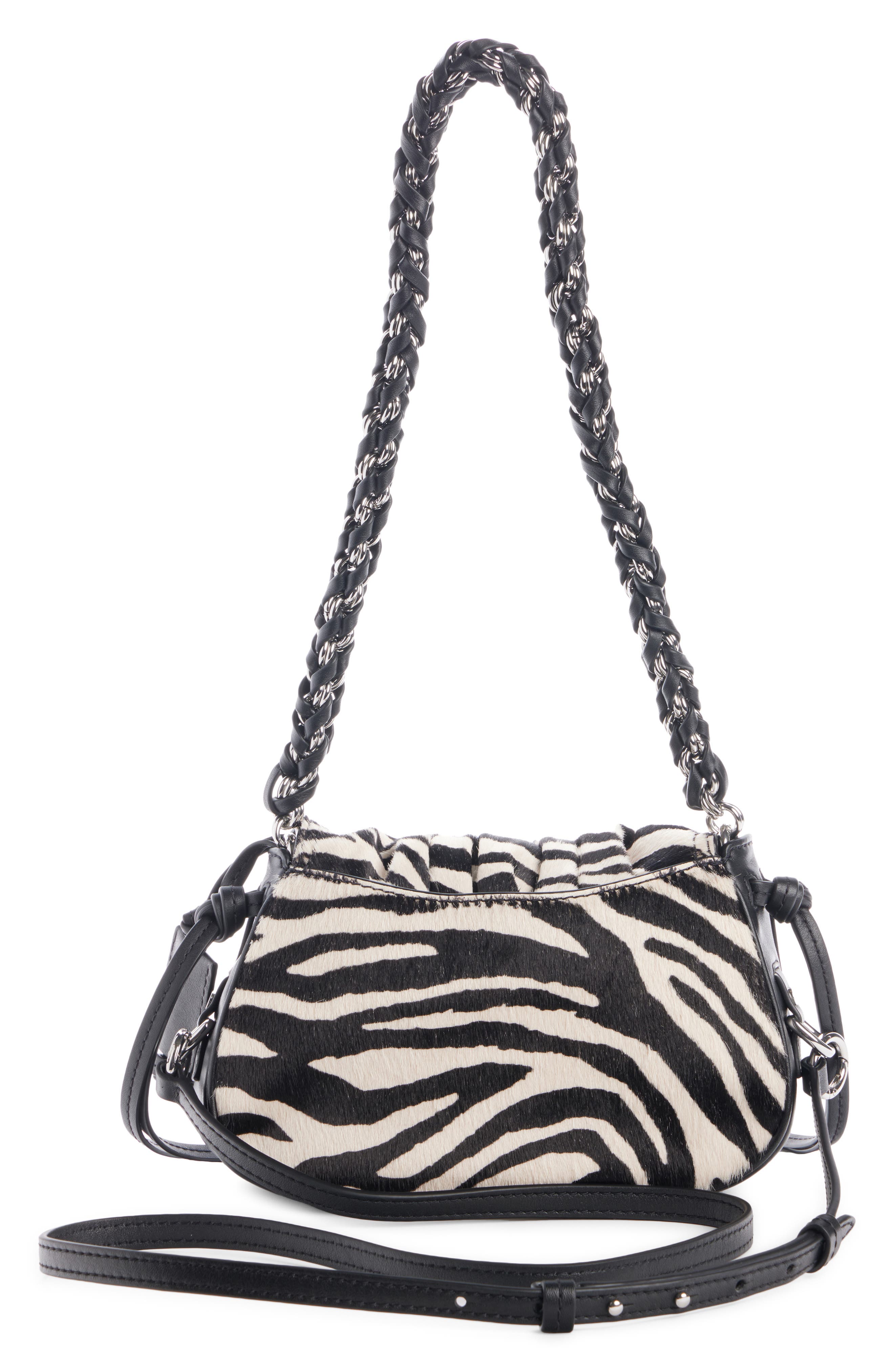 Extra Small Bolton Zebra Genuine Calf Hair Shoulder Bag, Alternate, color, ZEBRA 20ZA