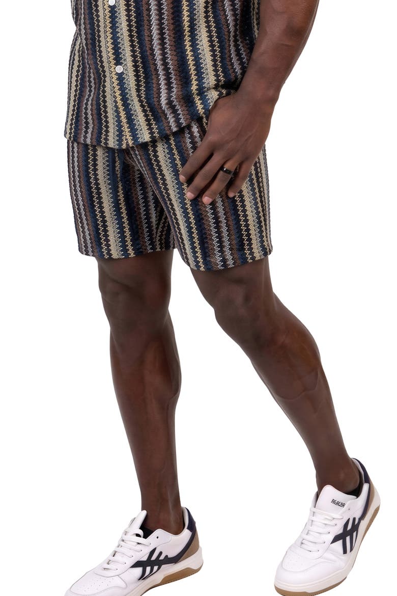 Knit Drawstring Shorts, Alternate, color, BROWN