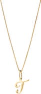 Ana Luisa Solid Yellow Gold - Script Letter Necklace