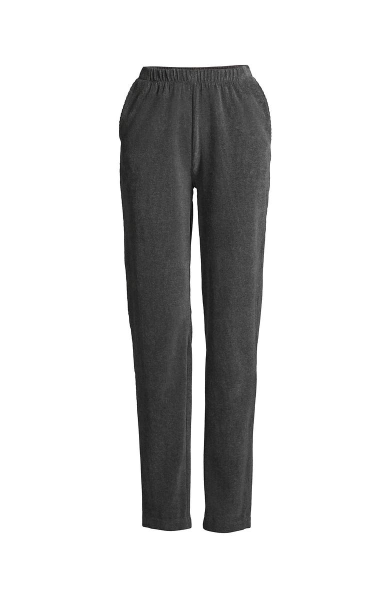 Lands' End Sport Knit High Rise Corduroy Pants, Alternate, color, Charcoal Heather