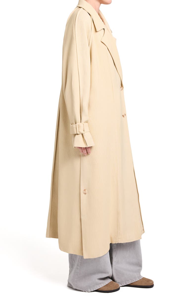 TWP Unfinished Business Double Breasted Trench Coat, Alternate, color, Moonlight