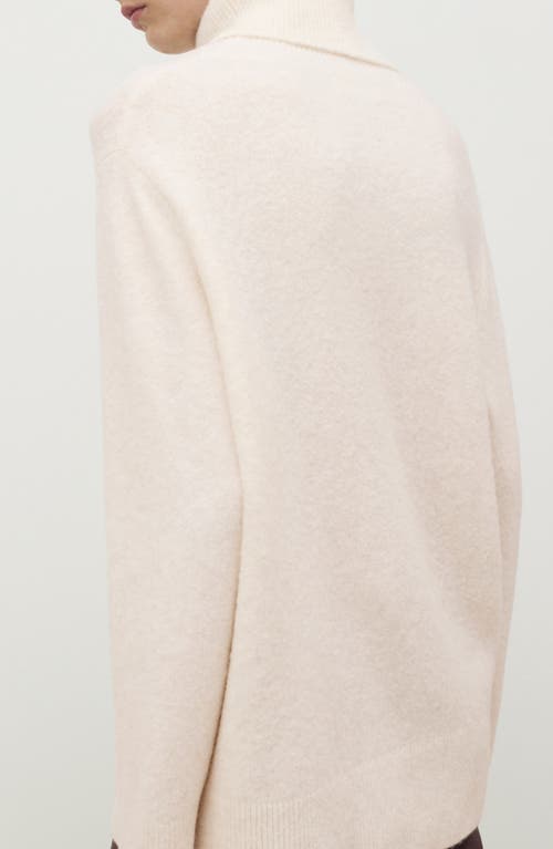 Mango Turtleneck Sweater In White