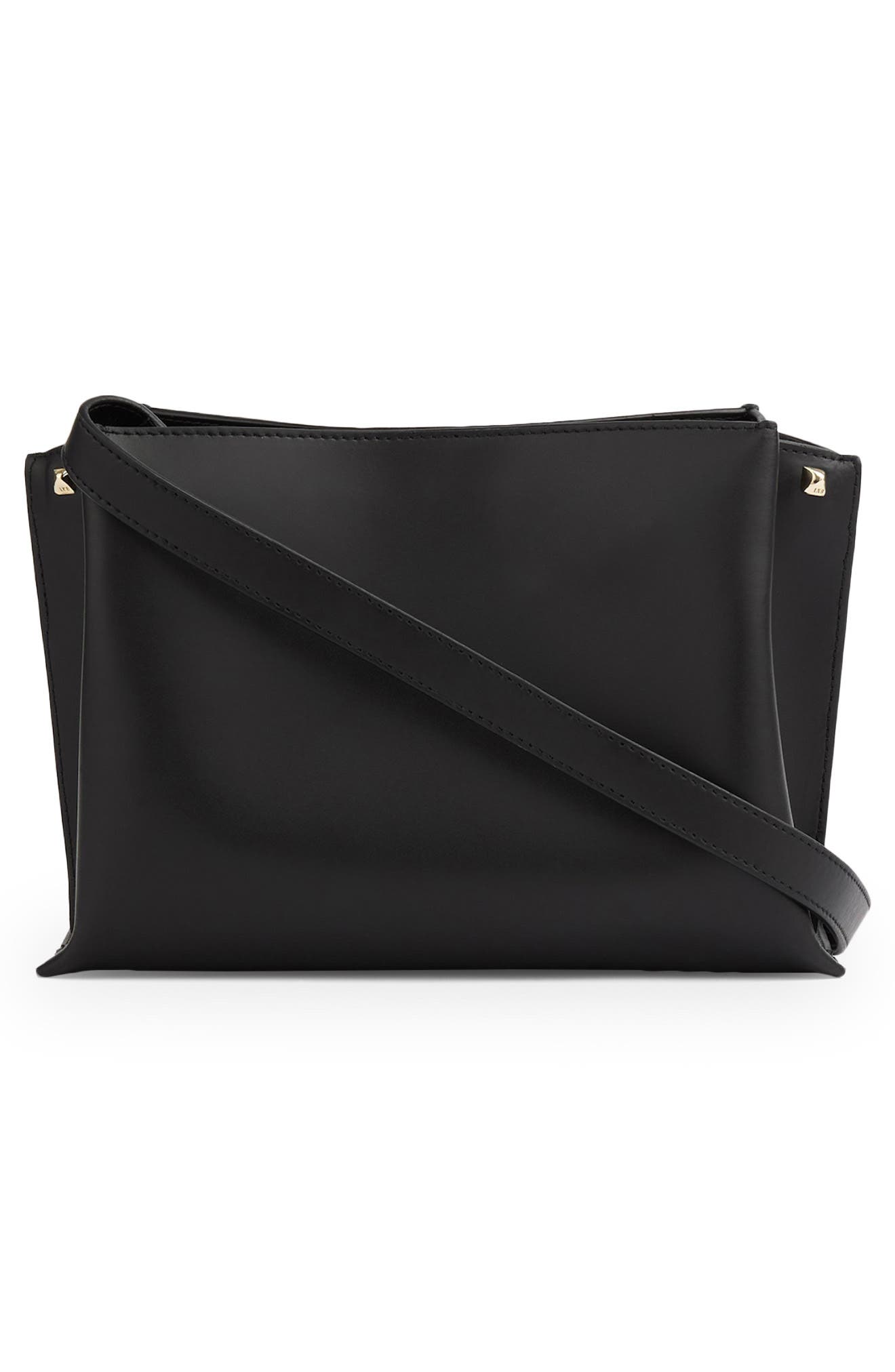 LK Bennett Evie Leather Crossbody Bag, Alternate, color, 