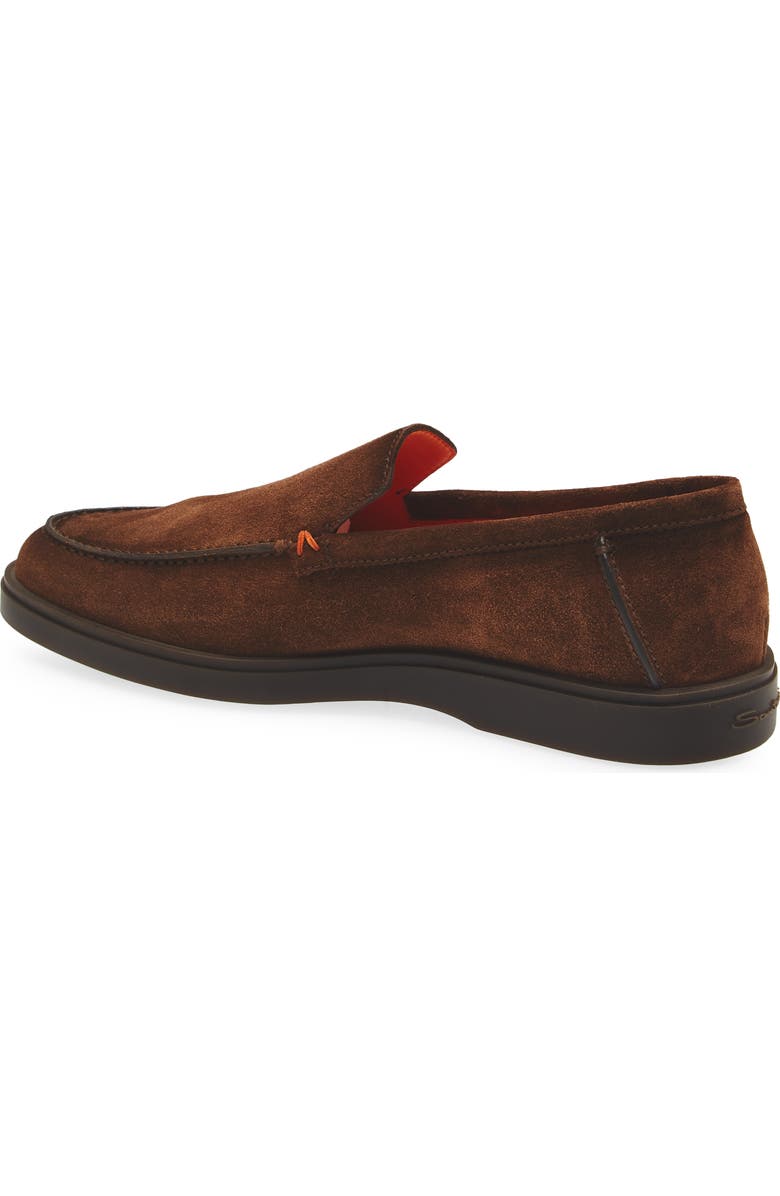 Santoni Drain Slip-On Loafer, Alternate, color, Brown