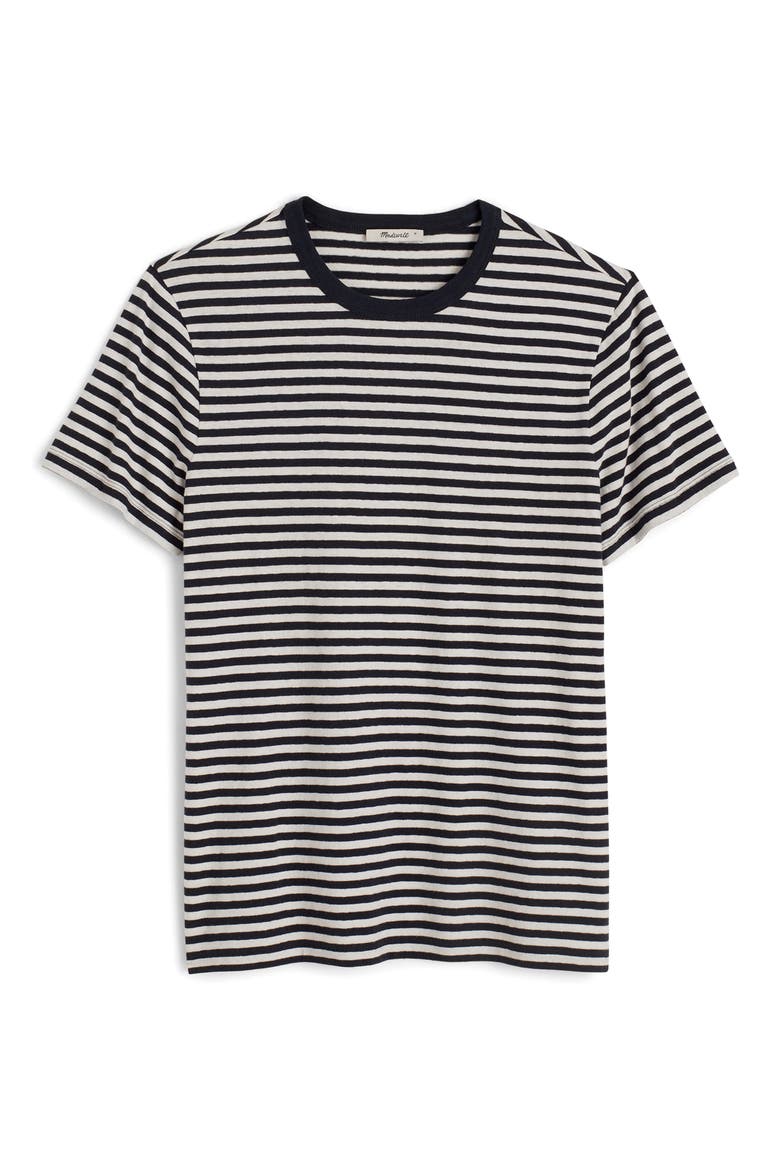 Allday Linen & Cotton T-Shirt, Alternate, color, NIGHT INDIGO