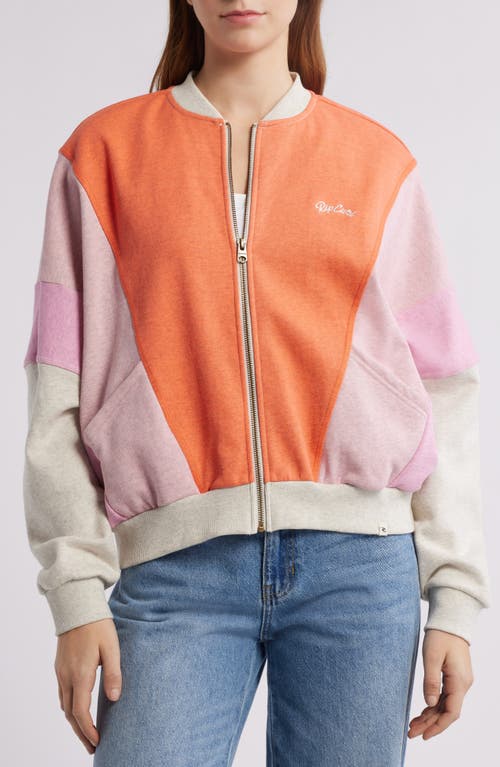 Rip Curl Colorblock Bomber Jacket In Oatmeal Marle